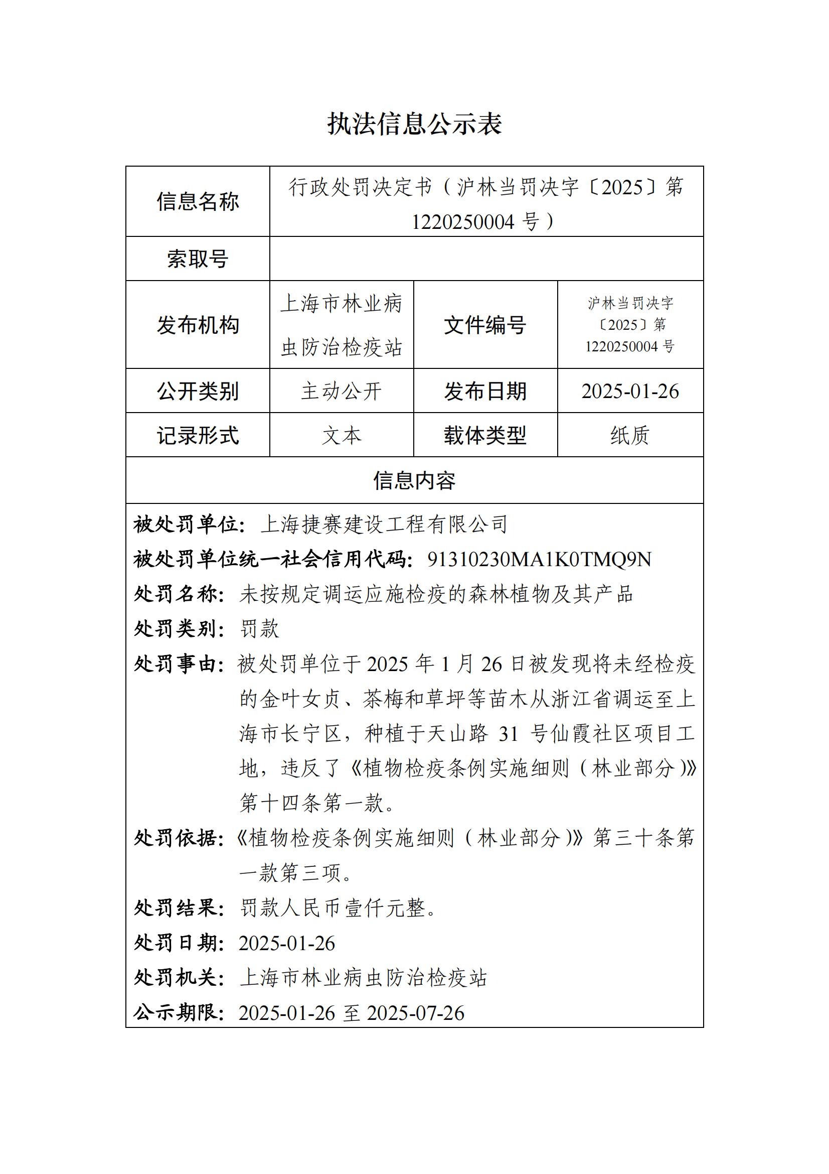 执法信息公示表 2025-1-26 上海捷赛建设工程有限公司_00.jpg